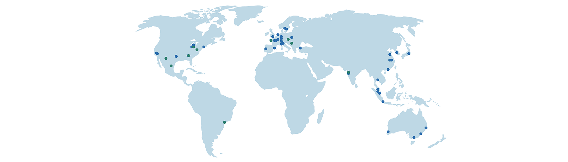 mapa mundial con ubicaciones del Grupo NORMA